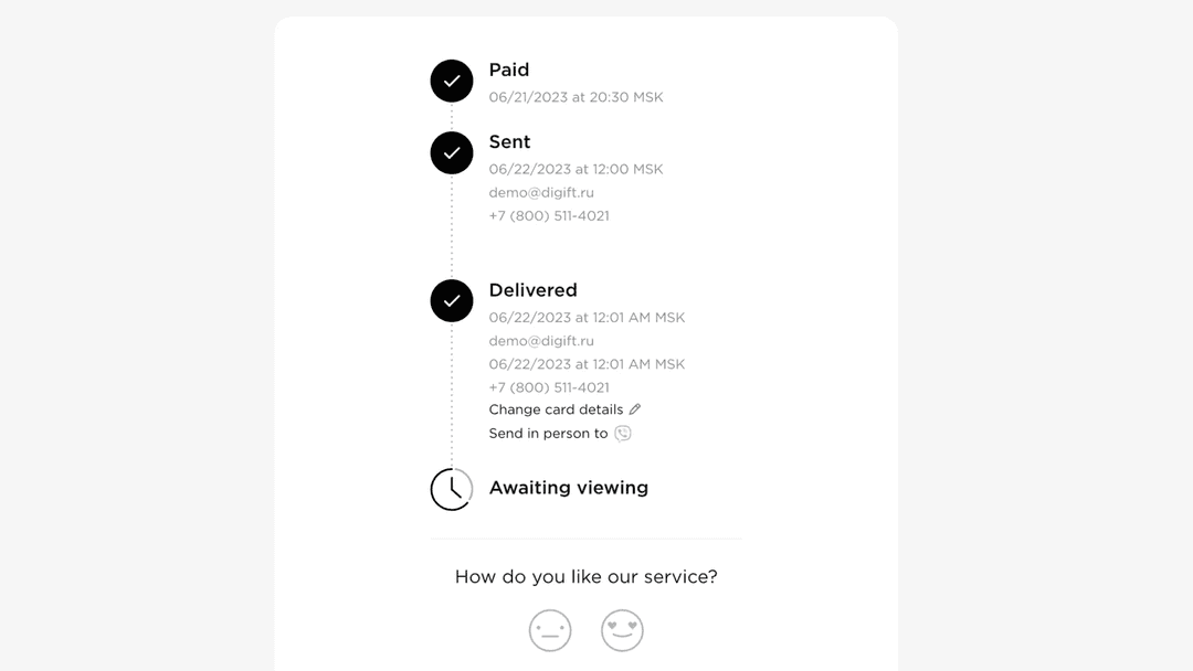 Digift Tracking App